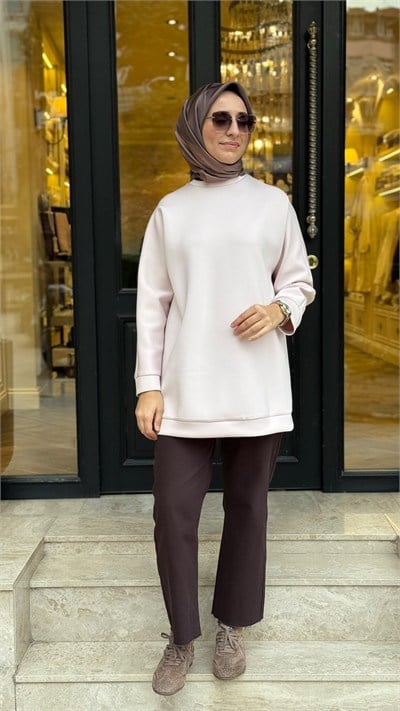 TD24K19033003 Scuba Kadın Sweat Pudra Pembe