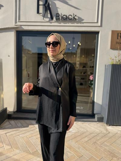 TD2614 Noir Ceket Pantolon Takım Siyah