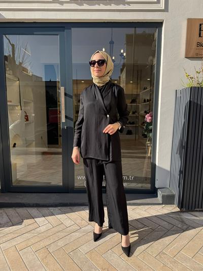 TD2614 Noir Ceket Pantolon Takım Siyah