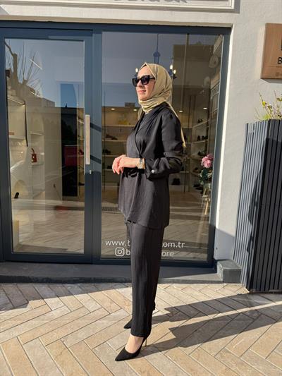 TD2614 Noir Ceket Pantolon Takım Siyah