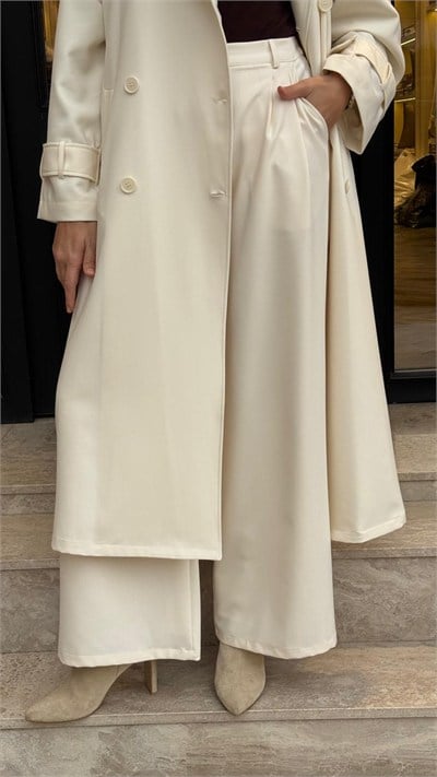 TD26K04000020 Blanca Kadın Pantolon Vanilya