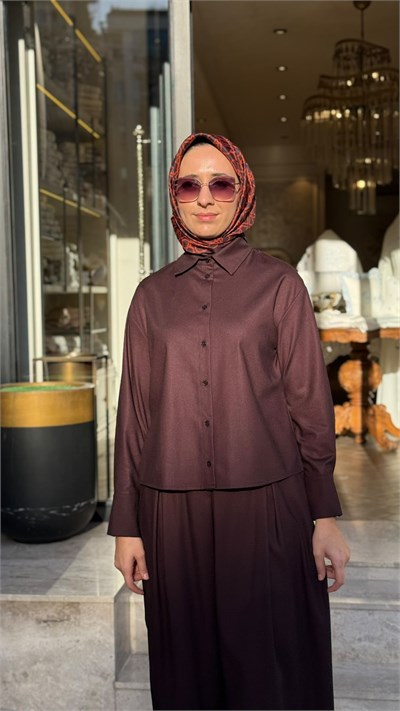 TD26K05000086 Elsa Pantolonlu Kadın Takım Bordo