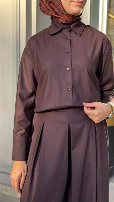 TD26K05000086 Elsa Pantolonlu Kadın Takım Bordo