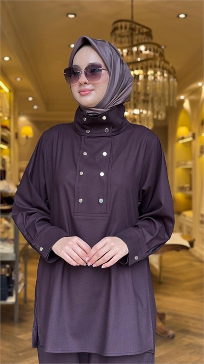 TD26K05000149 Gina Pantolonlu Kadın Takım Bordo
