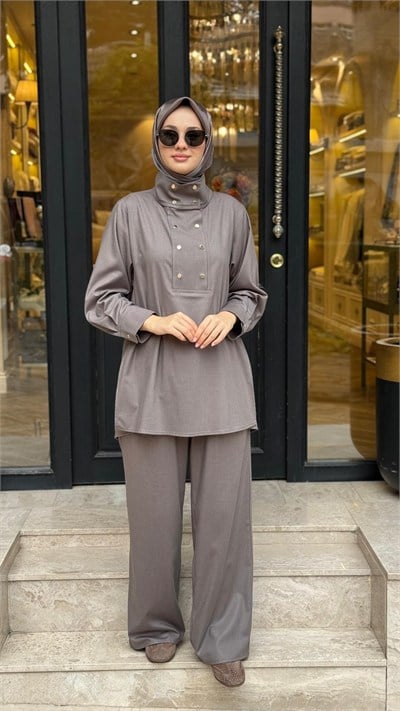 TD26K05000149 Gina Pantolonlu Kadın Takım ETUP