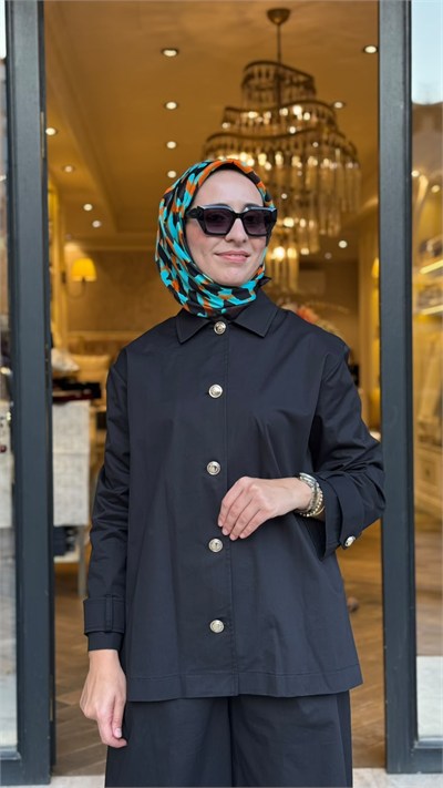 TD26K05000155 Sanda Pantolonlu Kadın Takım Siyah