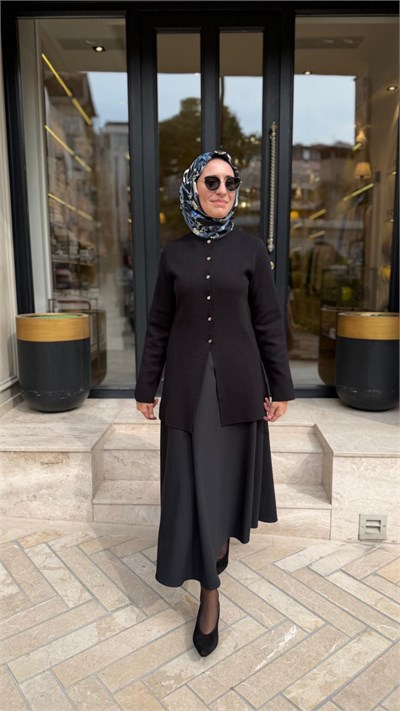 TD26K06000014 Lina Viskon Kadın Hırka Siyah