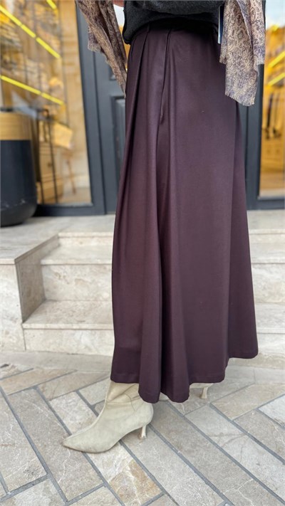 TD26K07000019 Elsa Pileli Kadın Etek Bordo