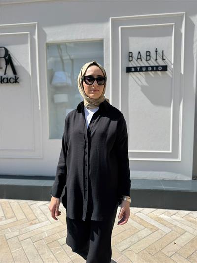 TD33040 Vera Kadın Pantolonlu Takım Siyah