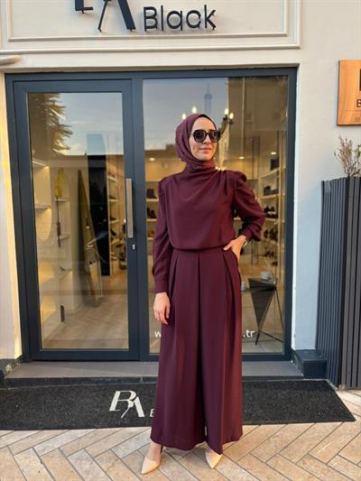 TD4295 Bois Kadın Takım Bordo