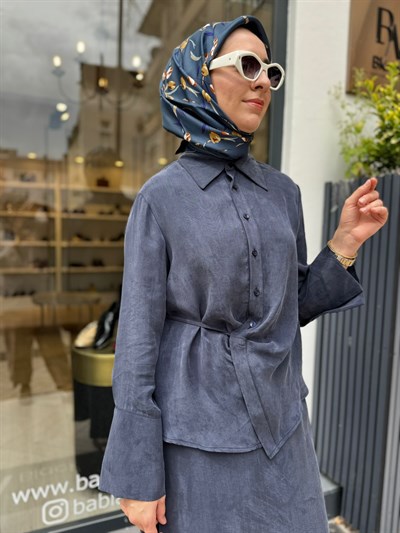 TD4301 Sole Bağlamalı Kadın Takım Lacivert
