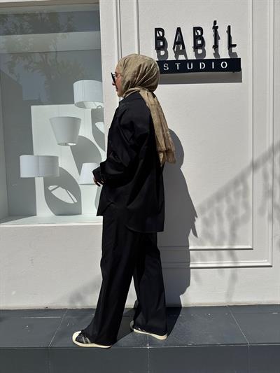 TD4308 Nova Paper Kadın Pantolon Siyah