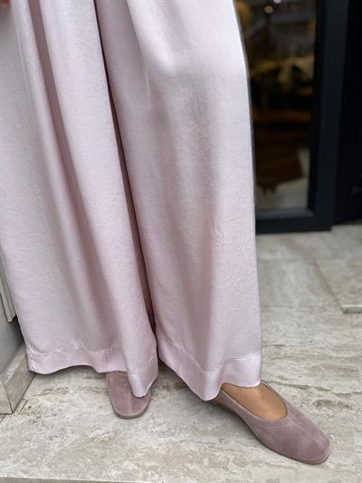 TD4418 Evan Asetat Pantolonlu Takım Pudra Pembe