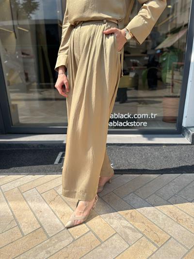 TD4418 Evan Asetat Pantolonlu Takım Yeşil