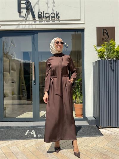 TD4421 Marly Kadın Elbise Kahve