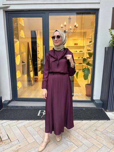 TD4454 Evan Asetat Etekli Takım Bordo