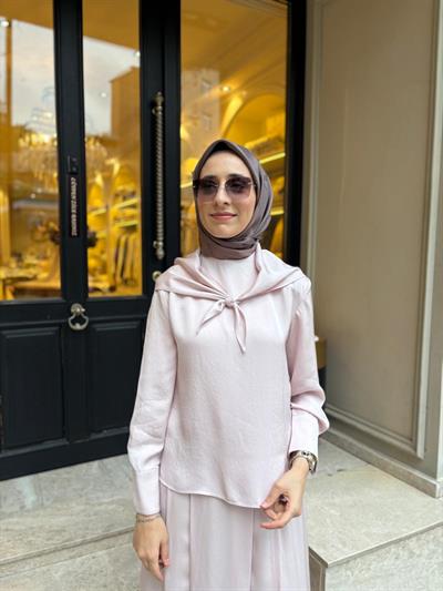 TD4454 Evan Asetat Etekli Takım Pudra Pembe