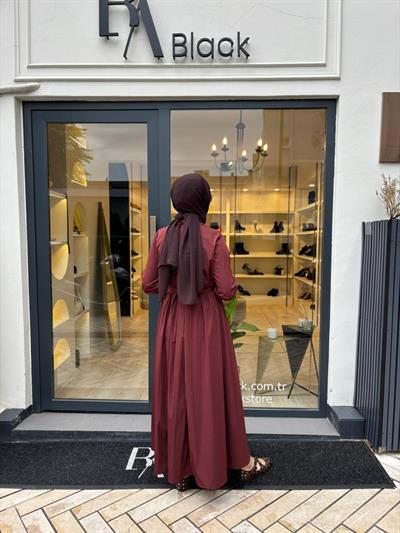 TD4515 Salve Kadın Elbise Bordo