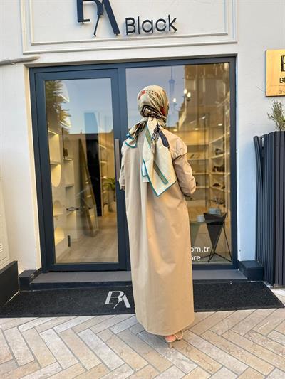 TD4516 Nefil Kadın Elbise Camel