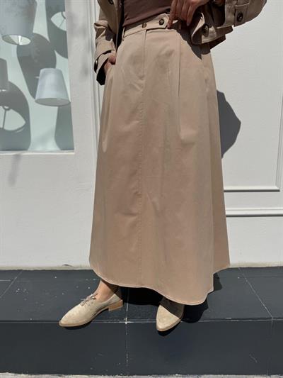 TD4529 Perry Kadın Etek Camel