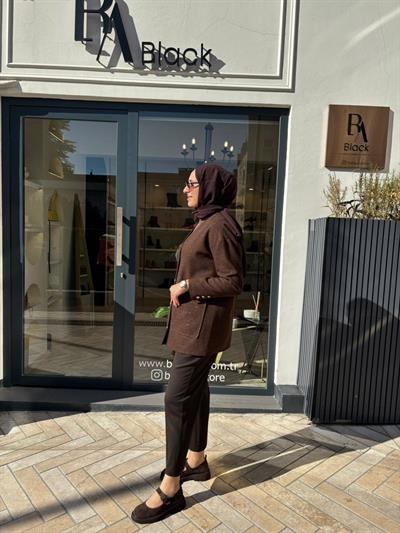TD4532 Savin Kadın Ceket Kahve
