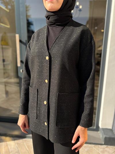 TD4532 Savin Kadın Ceket Siyah