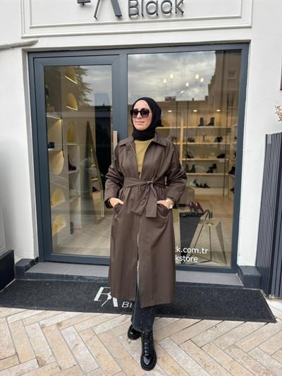 TD4622 Alera Kadın Trençkot Haki Yeşil