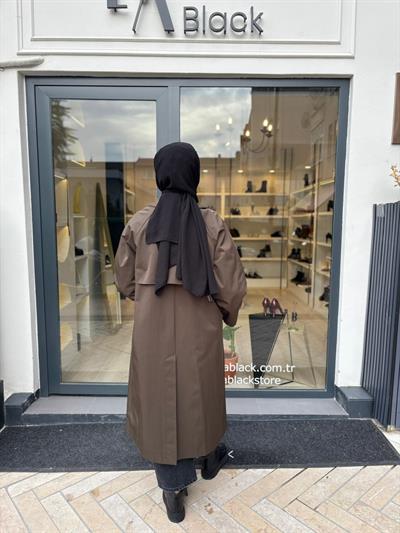 TD4622 Alera Kadın Trençkot Haki Yeşil