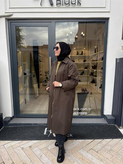 TD4622 Alera Kadın Trençkot Haki Yeşil