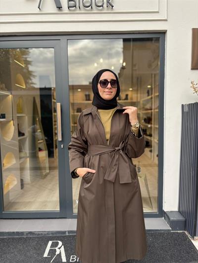 TD4622 Alera Kadın Trençkot Haki Yeşil