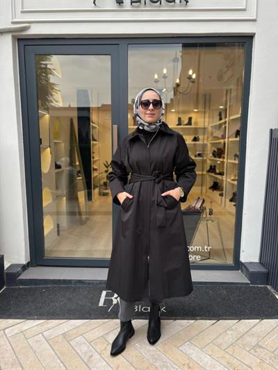 TD4622 Alera Kadın Trençkot Siyah