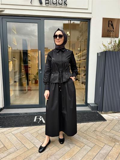 TD4719 Opera Kadın Etekli Takım Siyah