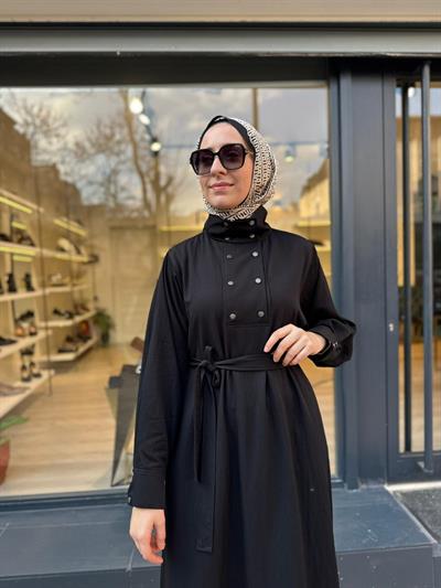TD4737 Stela Kadın Elbise Siyah