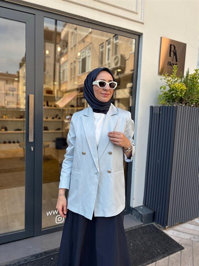 TD5012 Diva Kadın Ceket Bebek Mavi