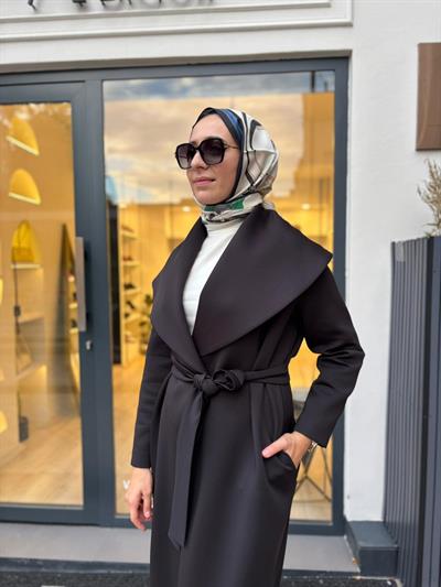 TD826 Maxi Puf Kap Siyah