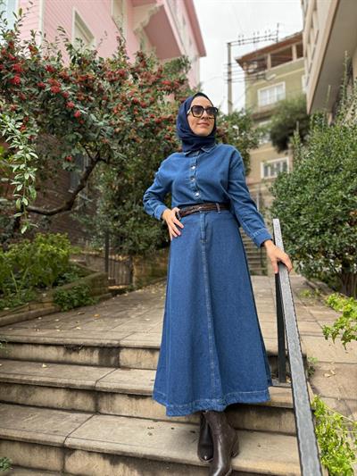 Vella Denim Kadın Gömlek Lacivert