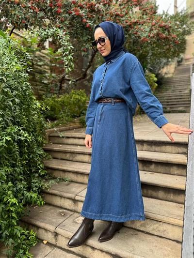 Vella Denim Kadın Gömlek Lacivert
