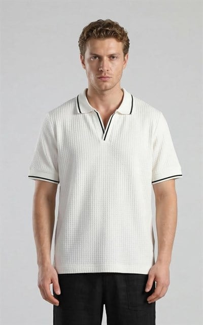 Dokulu Premium Polo Yaka Tişört