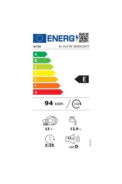 Altus AL 413 PS 3 Programlı Bulaşık Makinesi