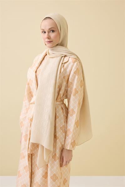 Bambunoor Bej Naia Pamuk Şal 70x210