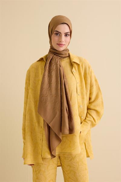 Bambunoor Haki Naia Pamuk Şal 70x210