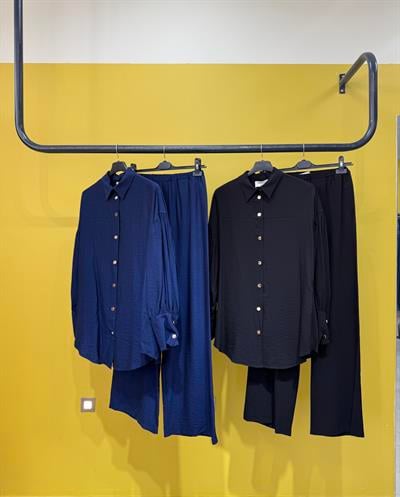 Nakış Detay Gömlek Pantolon Takım