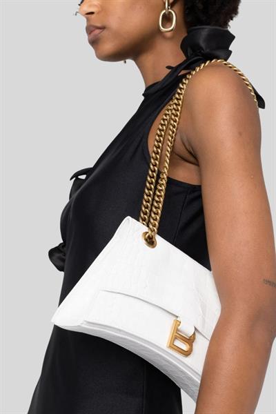 Balenciaga Kadın Omuz Çantası Beyaz