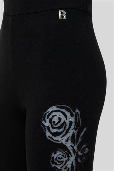 Blugirl Kadın Bol Paça Triko Pantalon Siyah