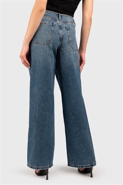 Blugirl Kadın Jean Pantalon Mavi