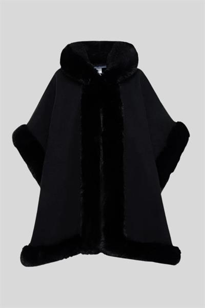 Blugirl Kadın Peluş Panço Siyah