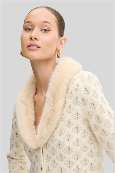 Blugirl Kadın Peluş Taşlı Hırka Krem