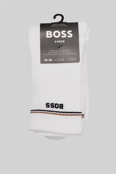 Boss 2 Li Erkek Çorap Beyaz 100