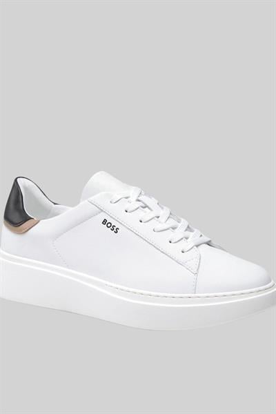 Boss Amber Deri  Kadın Sneaker Beyaz