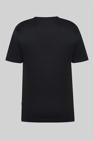 Boss Baskılı Regular Fit Bisiklet Yaka  Erkek T Shirt Siyah